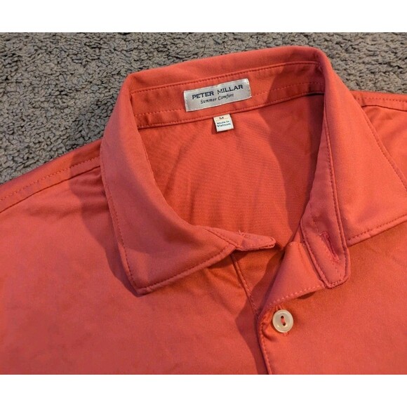 Peter Millar Summer Comfort Los Angeles Country Club LACC Coral Red Men's Med - Picture 5 of 8